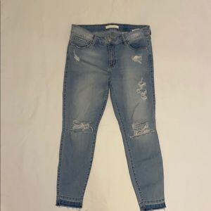 Eunina Low Rise Destructed Jeans Size 13